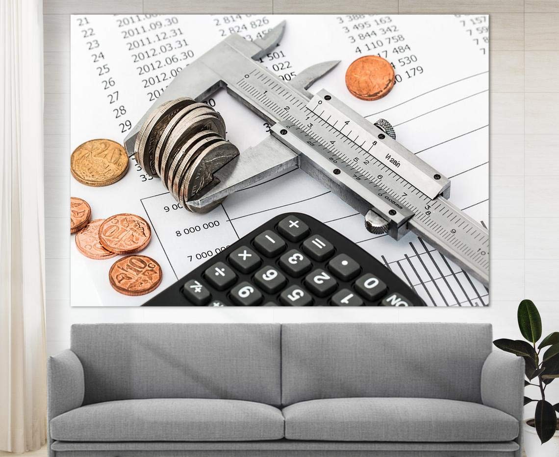 Accounting Canvas Print - Unique Accountant & Economist Gift, Office Wall Decor for Business Professionals - Perfect for Auditors, CPA Gifts & Financial Advisor Office Art