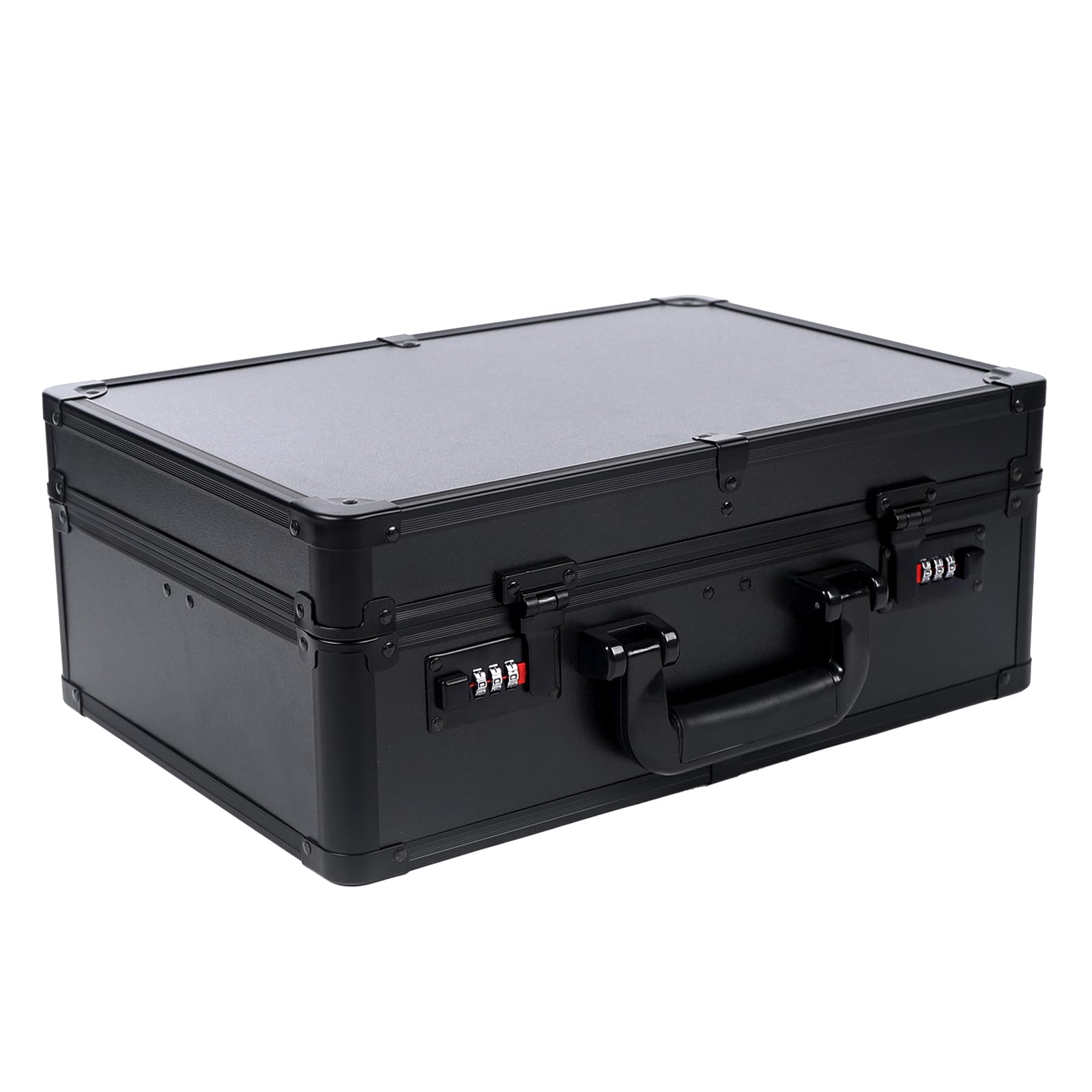 Professional Hairdressing Toolbox - Black Complete Hair Styling Tool Set for Salon & Home Use | Scissors, Combs, Brushes & Accessories Included