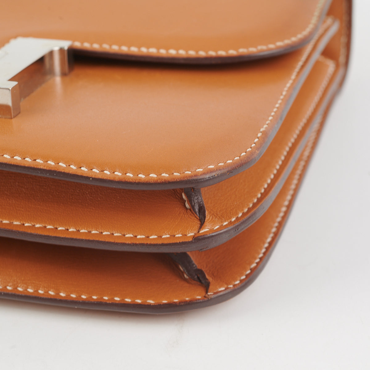 Authentic Hermes Mini Constance Bag in Butler Leather - Natural Sable Color with D Stamp 2019 | Luxury Crossbody Purse for Women, Perfect for Date Nights & Special Occasions