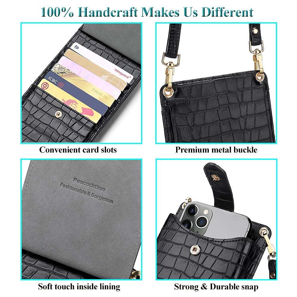 Stylish Peacocktion Small Crossbody Bags for Women - Trendy Cell Phone Purse with Adjustable Shoulder Strap | Perfect for Everyday Use, Travel & Shopping