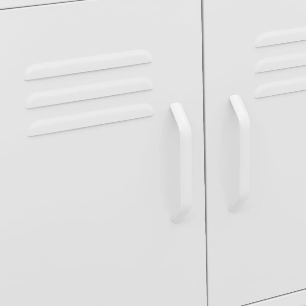 FAMIROSA 2-Door Steel Storage Cabinet with Adjustable Shelf & 4 Wheels - 23.6