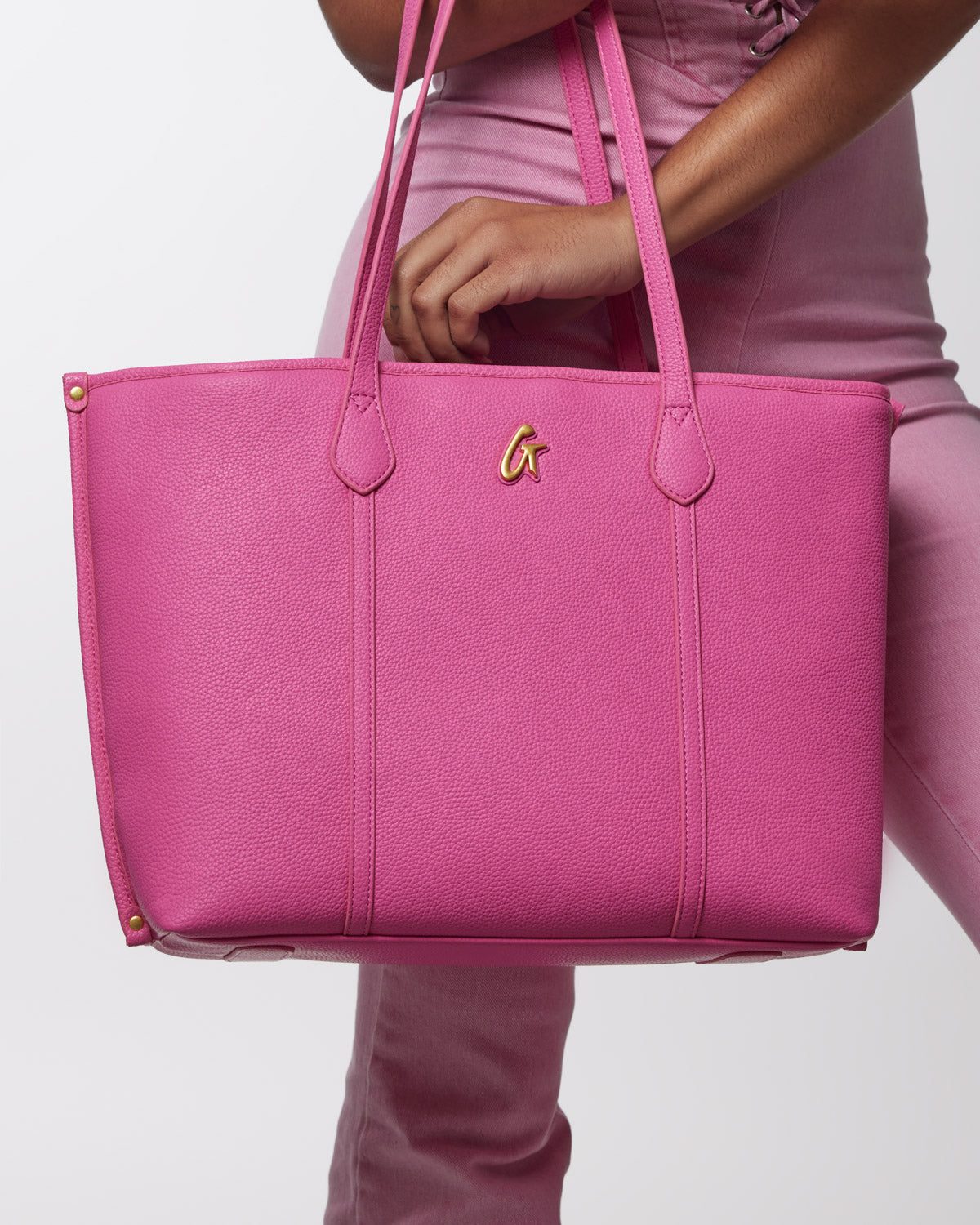 Pebble Sleek Tote Bag - Hot Pink | Stylish & Lightweight Women's Handbag for Work, Travel & Everyday Use