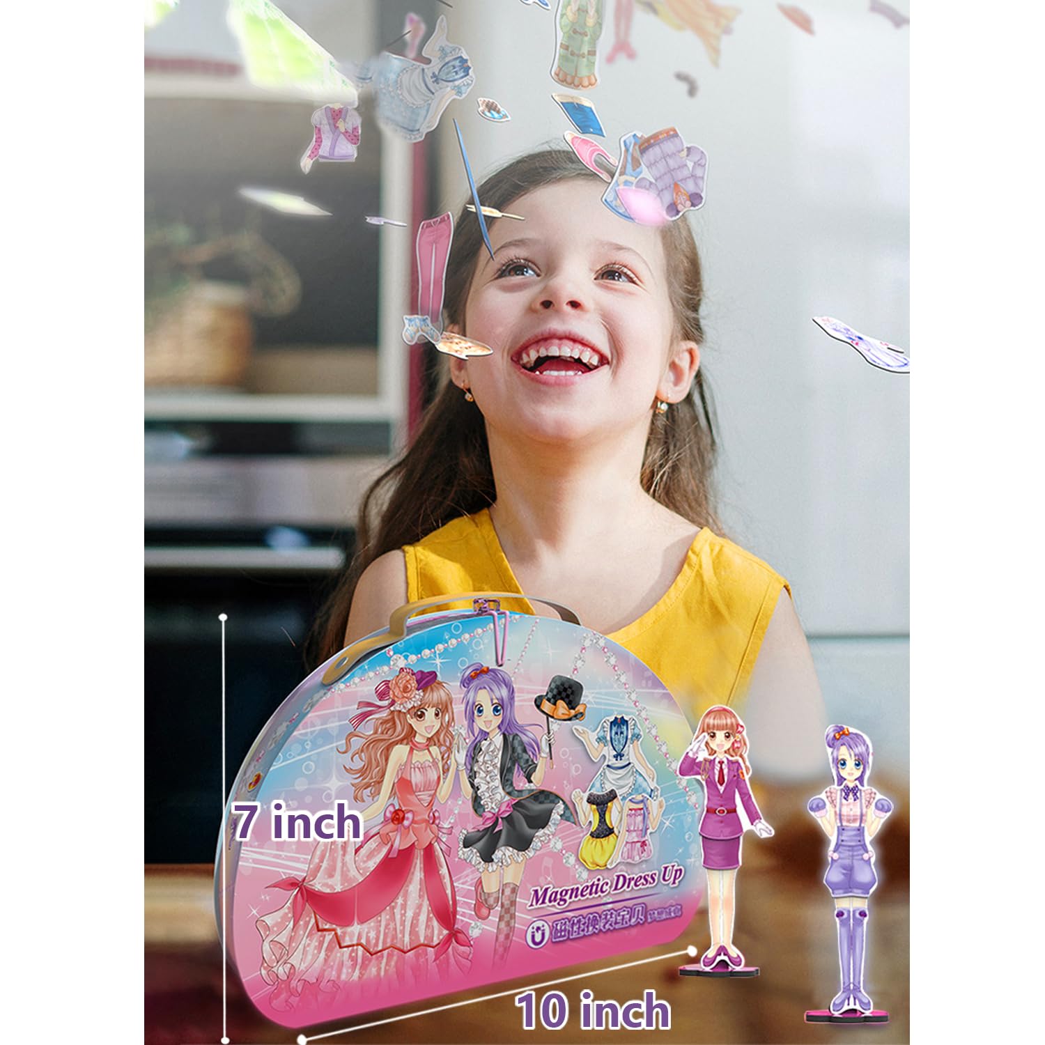 Magnetic Dress Up Doll Toy for Girls 3+, Pretend Play & Learning Gift for Birthday