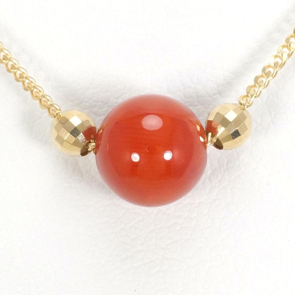 18K Yellow Gold Coral Necklace for Women - Elegant Handmade Jewelry Gift for Birthday, Anniversary & Valentine's Day | Perfect for Beach Weddings, Summer Parties & Boho Fashion