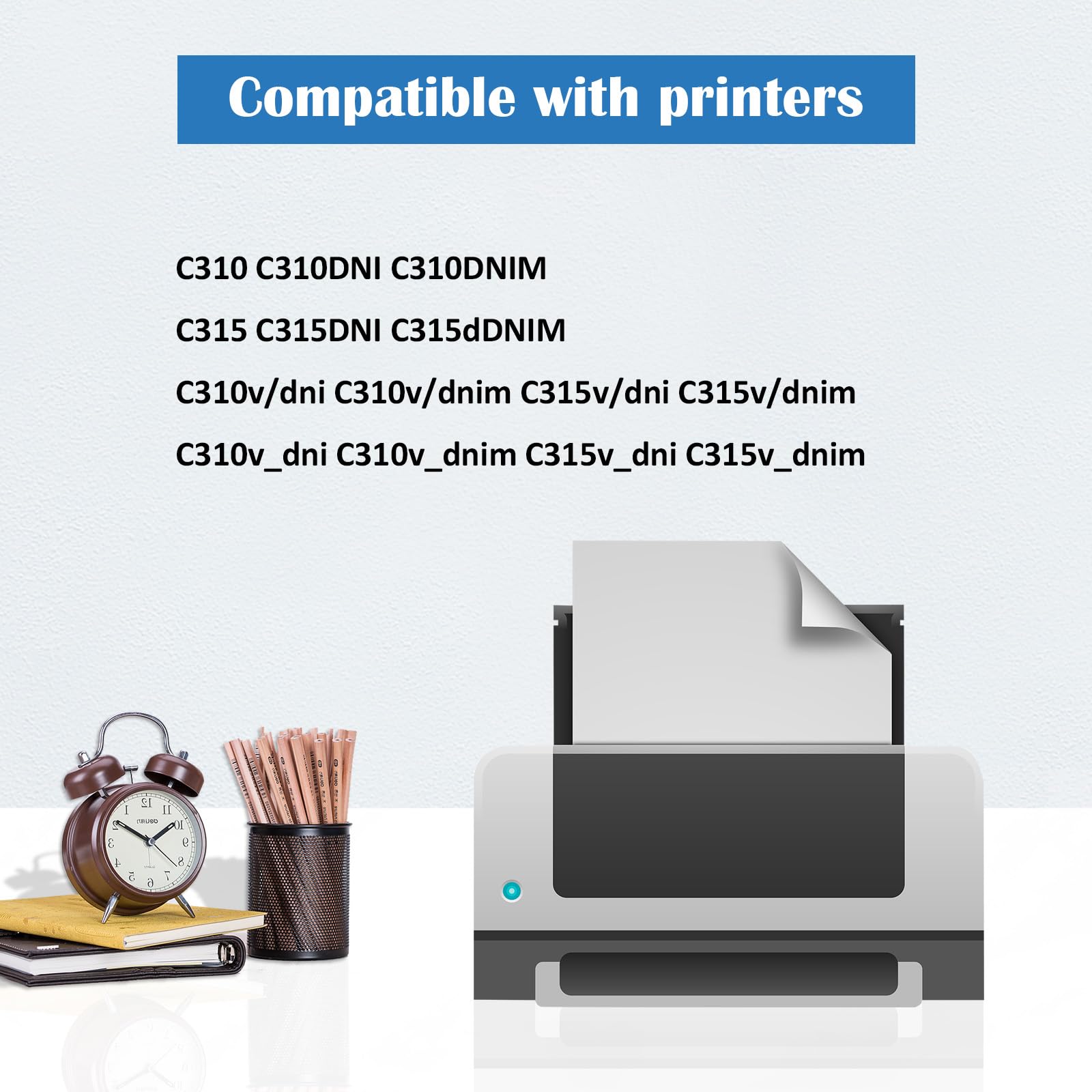 ASEKER C310 C315 Compatible Toner Cartridge Replacement for Xerox C310DNI C310DNIM C315DNI C315DNIM Laser Printers (006R04356 006R04357 006R04358 006R04359) - High Yield Printing for Office & Home Use