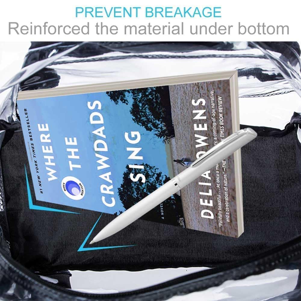 Clear Backpack - Heavy Duty Transparent Bookbag for School, Work & Travel | See-Through Backpack for Security Checkpoints, Concerts & Stadium Events