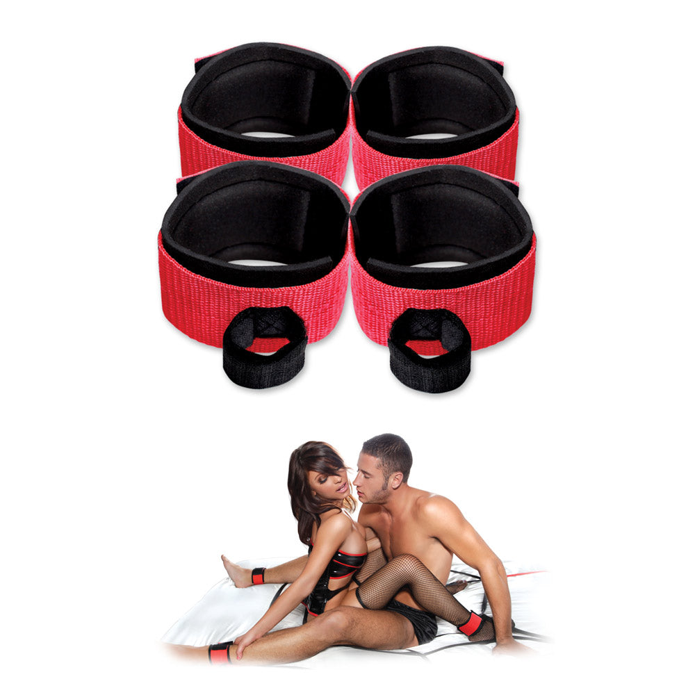 Fetish Fantasy Series - Adjustable Web Bed Restraint System for BDSM, Bondage & Spice Up Your Love Life - Perfect for Bedroom Play, Couples & Adult Fantasy Exploration