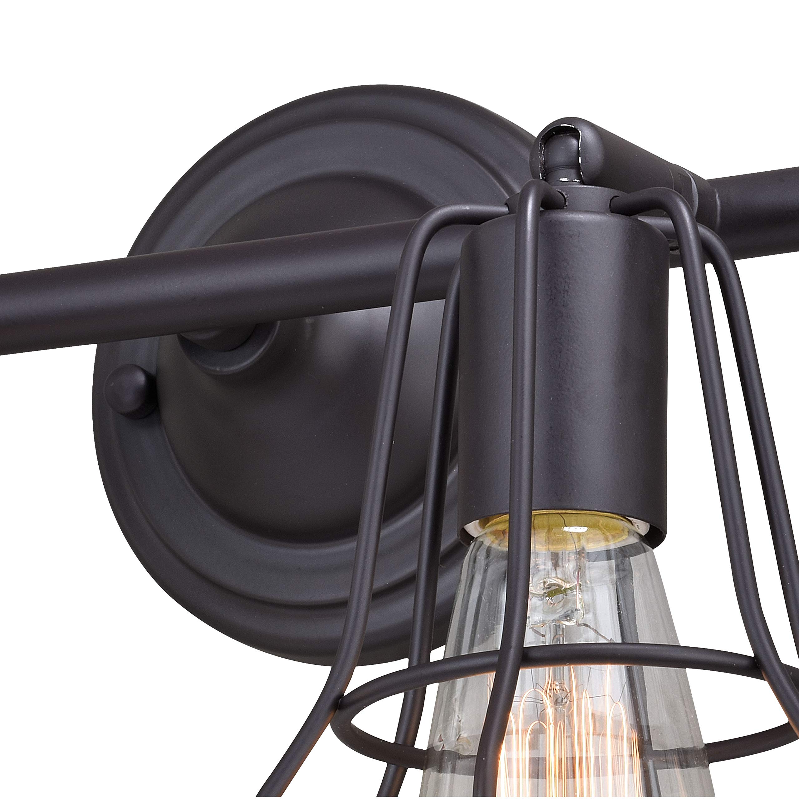 Clybourn 2-Light Bronze Adjustable Wire Cage Bathroom Vanity Light Fixture - Perfect for Modern Farmhouse, Industrial Style Bathrooms & Powder Rooms