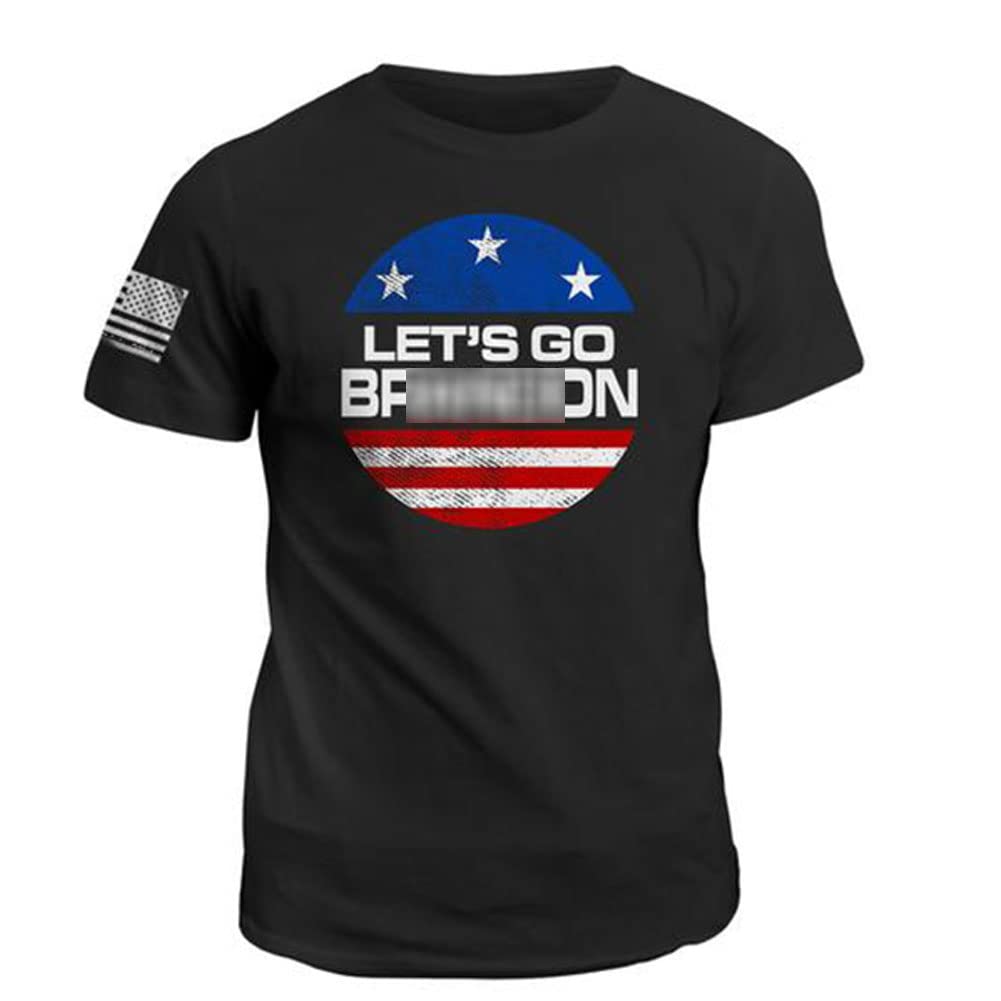 Let's Go Brandon Patriotic Political T-Shirt for Men & Women - Double Sided Funny Design - Black XXXL - Perfect for Conservative Events, Election Parties & Political Rallies - Great for Freedom Rallies, Satirical Protests & 4th of July Celebrations - American Pride Gift for Trump Supporters & Republicans