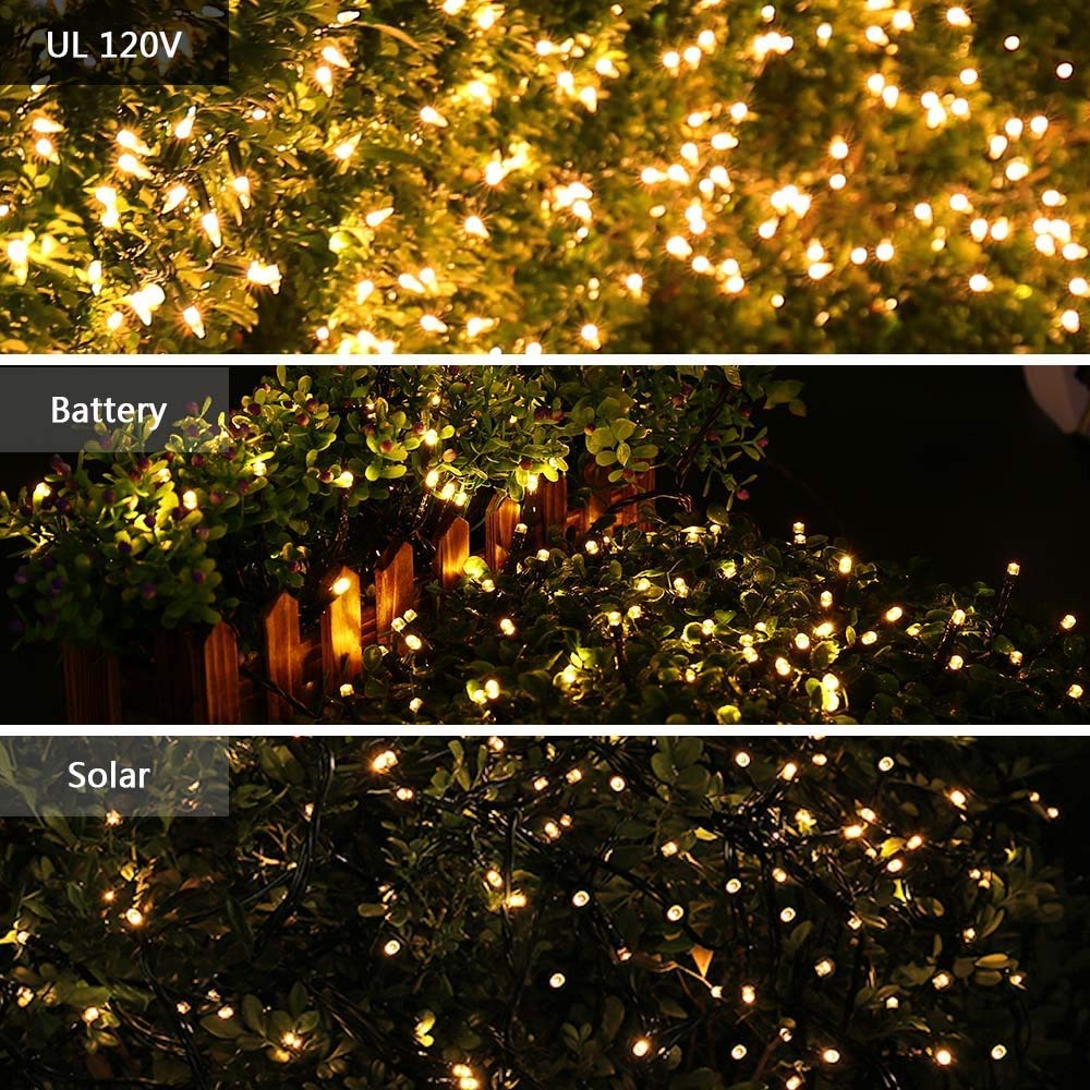 Brizled 100 LED Christmas Lights - 33ft Connectable String for Tree & Party Decor