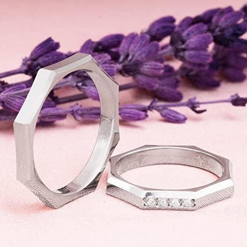 925 Sterling Silver Matching Wedding Rings for Couples - Personalized Wide Band Set for Him & Her - Perfect for Engagements, Anniversaries, and Romantic Gift Giving