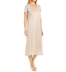 Natori Women's Zen Floral Covered Nightgown - Soft Sleepwear for Women, Comfortable Long Sleeve Nightgown with Floral Pattern - Perfect for Relaxing at Home, Lounging, and a Good Night's Sleep