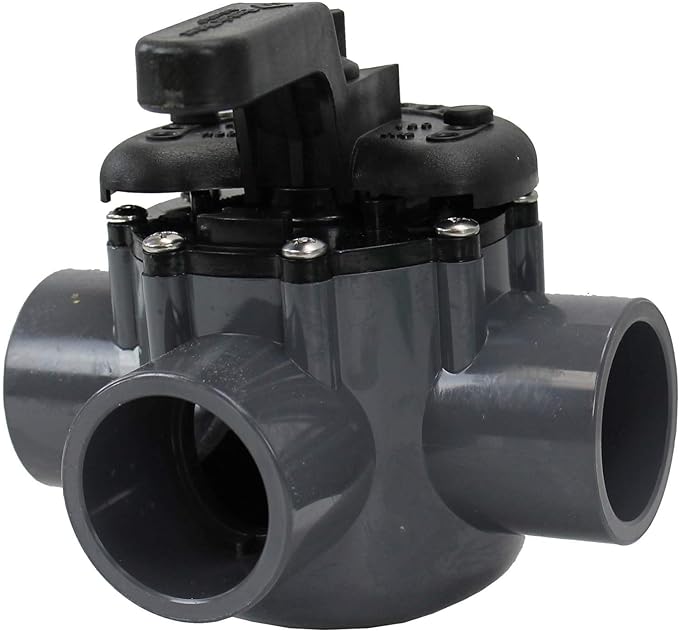 Pentair 3-Way PVC Valve 1-1/2 Inch (40mm) - Durable Pool & Spa Control Valve for Water Flow Management