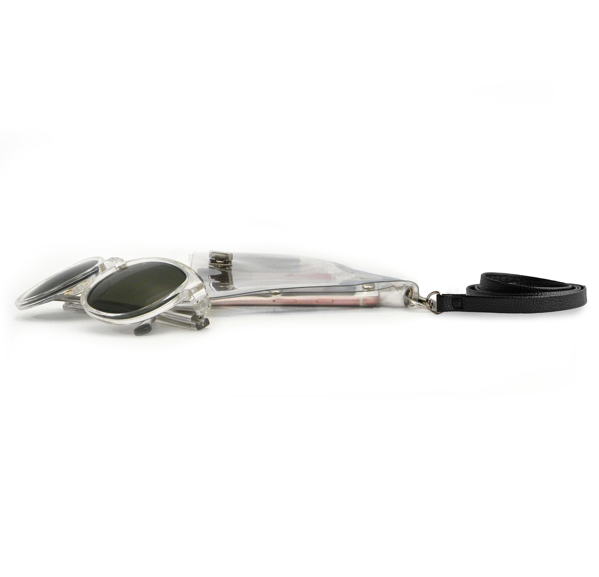 Littlearth NFL Clear Envelope Purse with Adjustable Black Fashion Strap - Perfect for Football Games, Concerts & Stadium Events