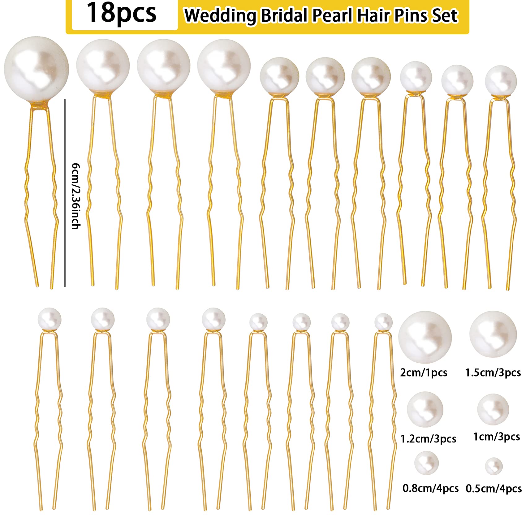 30Pcs Elegant Pearl Rhinestone Hair Pins for Brides & Bridesmaids - Gold Wedding Hair Accessories for Updos, Bun & Special Occasions