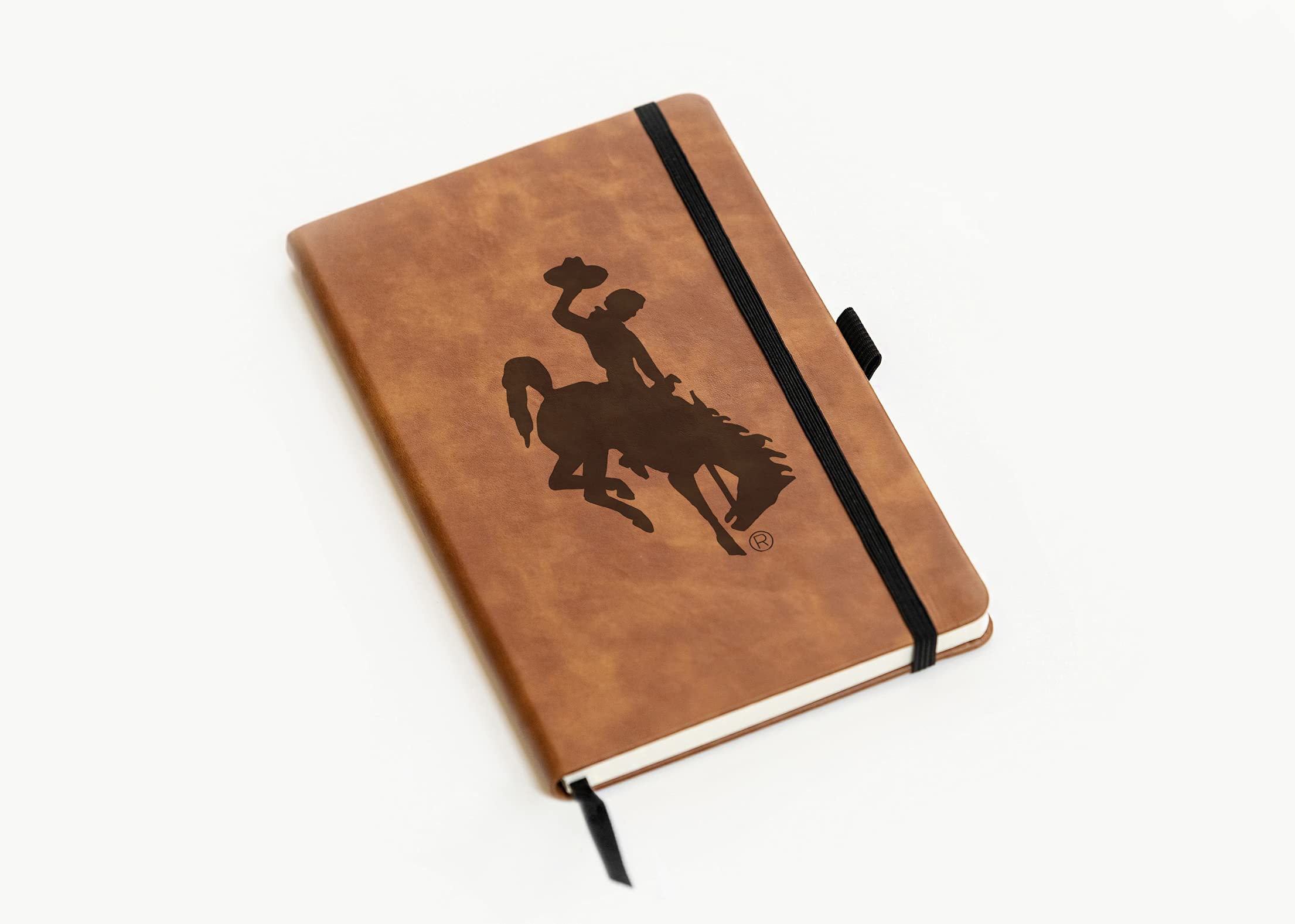 Rico Industries NCAA Wyoming Cowboys Brown Laser Engraved Small Notebook - 8.25