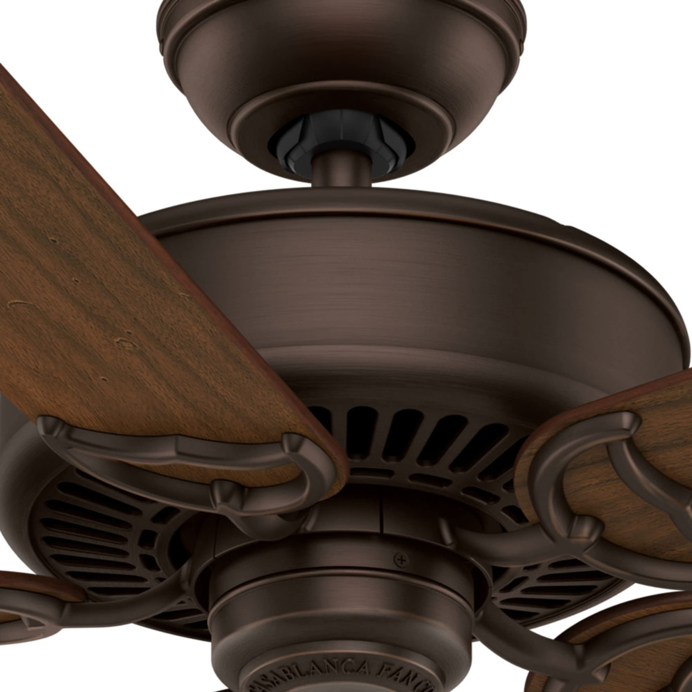 Casablanca Panama Indoor Ceiling Fan with Remote Control - 52 Inch Modern Low Profile Flush Mount Fan - Quiet Reversible Motor for Bedroom, Living Room, Kitchen & Office