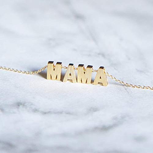 16kt Gold Plated Mama Necklace - Elegant Mother's Day Gift for Mom, Grandma & New Mothers | Perfect for Birthdays, Anniversaries & Special Occasions