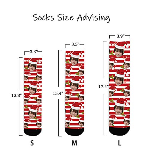 Custom Face Socks - Personalized Funny Christmas Photo Socks for Women & Men - Perfect Gift for Holidays, Family Reunions & Office Parties