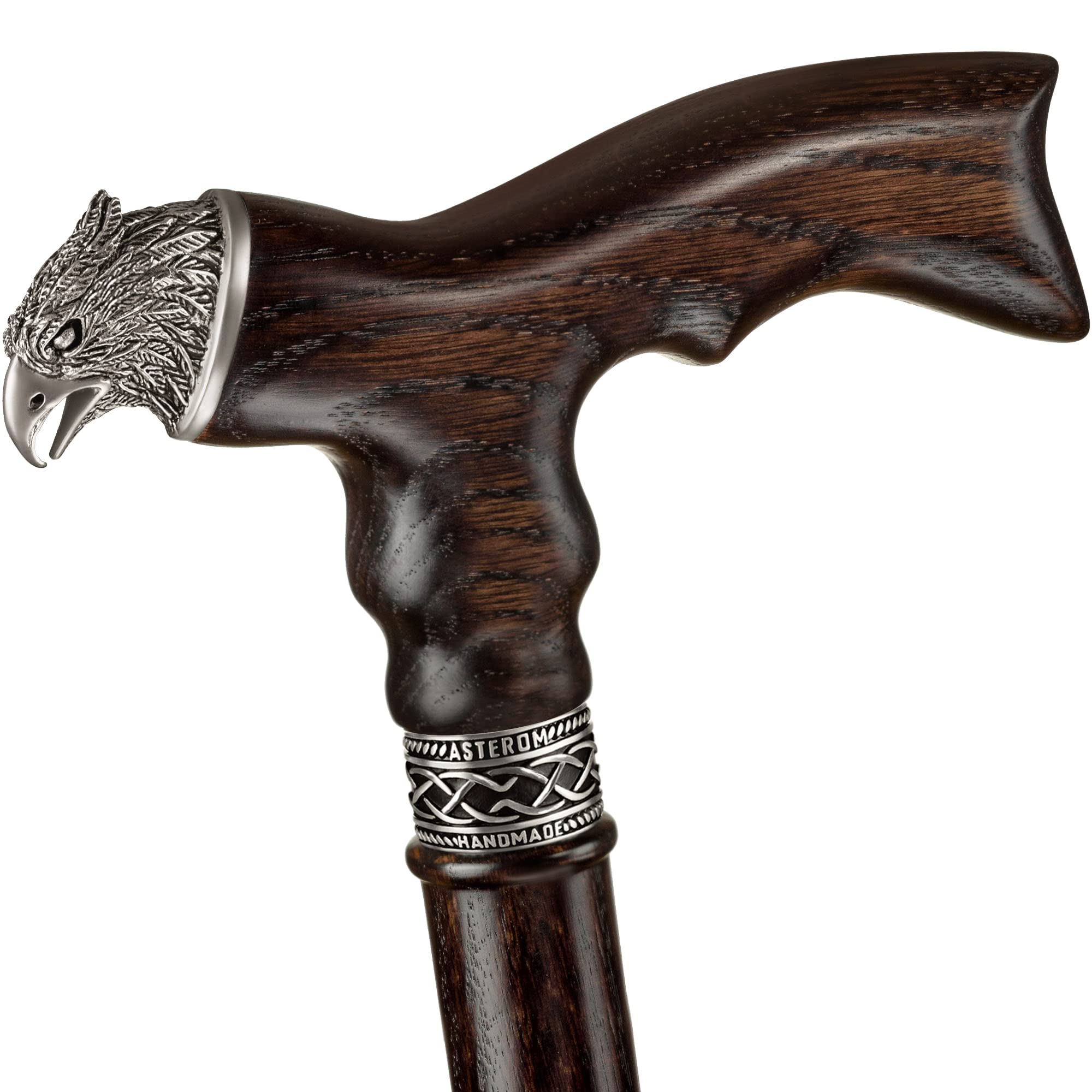 Premium Handmade Wooden Walking Cane for Men - Eagle Head Designer Walking Stick - Fashionable & Durable Mobility Aid for Seniors & Style-Conscious Gentlemen - Perfect for Weddings, Outdoor Events & Everyday Use