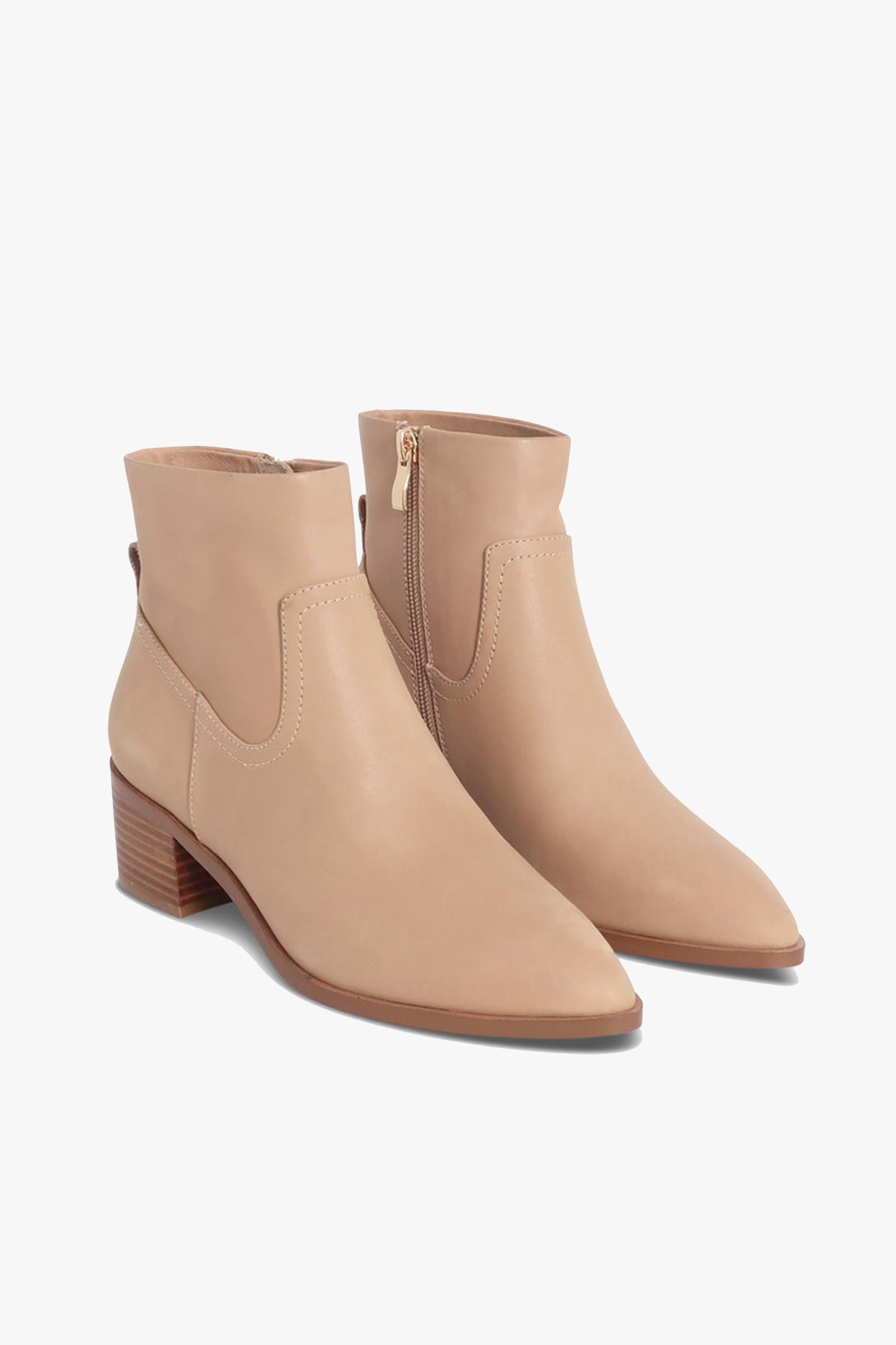 Haven Women's Ankle Low Natural Leather Boots - Comfortable Casual Shoes for Walking, Work & Everyday Wear