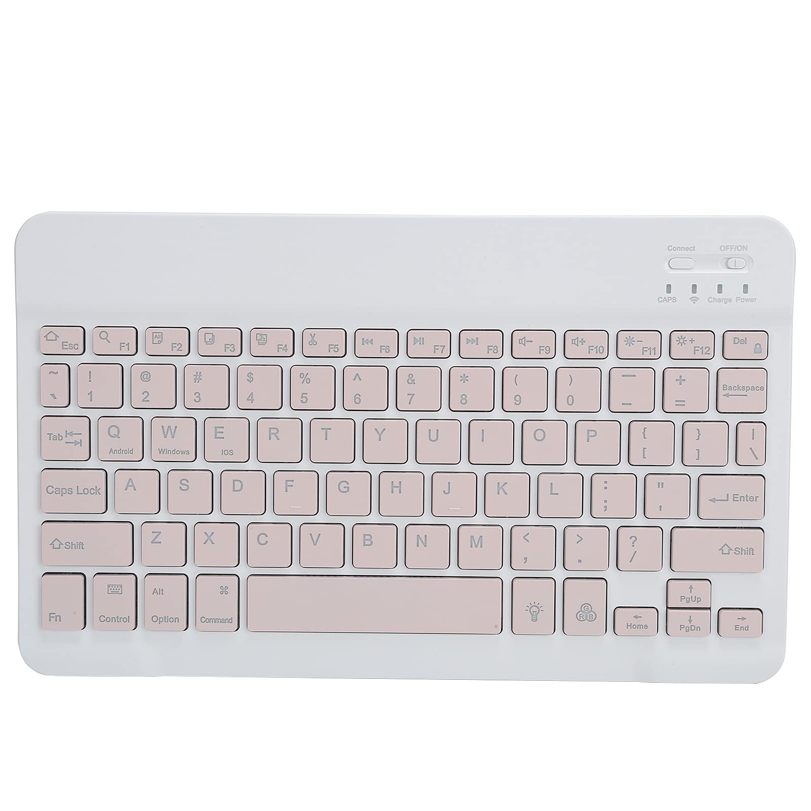 GOWENIC Ultra-Thin Wireless Bluetooth Keyboard with RGB Backlit, Waterproof & Dustproof, Lightweight for Tablet, Phone, PC - Perfect for Home Office, Gaming & Travel (Pink)
