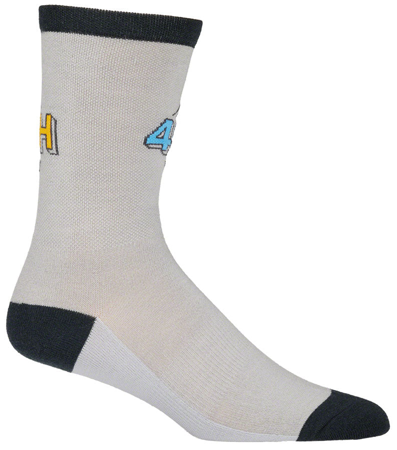 45NRTH Adventure Crew Lightweight Wool Socks for Hiking & Outdoor Activities - Breathable, Moisture-Wicking Gray/Dark Blue - Medium Size for Men & Women - Perfect for Camping, Backpacking and Cold Weather Adventures