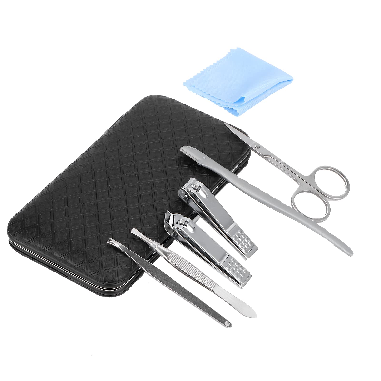 15-Piece Professional Grooming Kit - Rustproof Nail Clippers Set for Foot, Facial & Finger Care (Black) | Perfect for Home, Salon & Travel Use