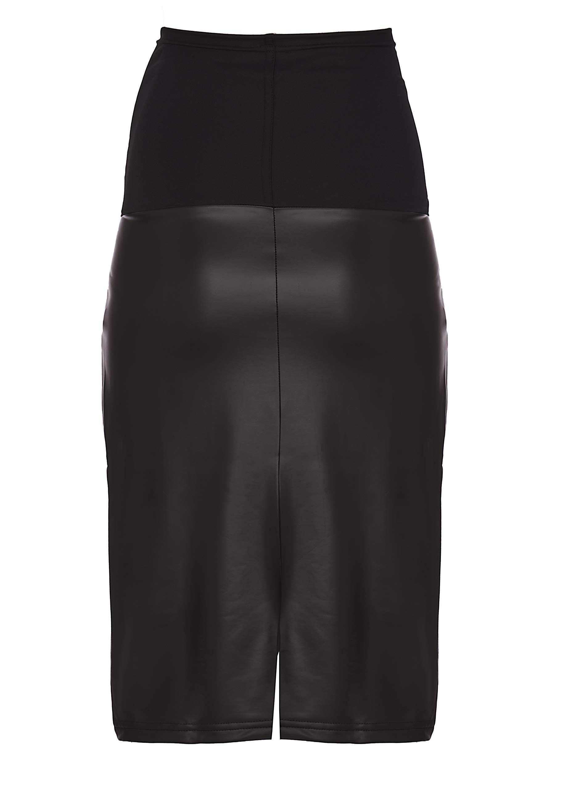 Stylish Maternity Faux Leather Skirt for Women - Comfortable Stretchy Pencil Skirt for Pregnancy - Perfect for Work, Date Night & Special Occasions