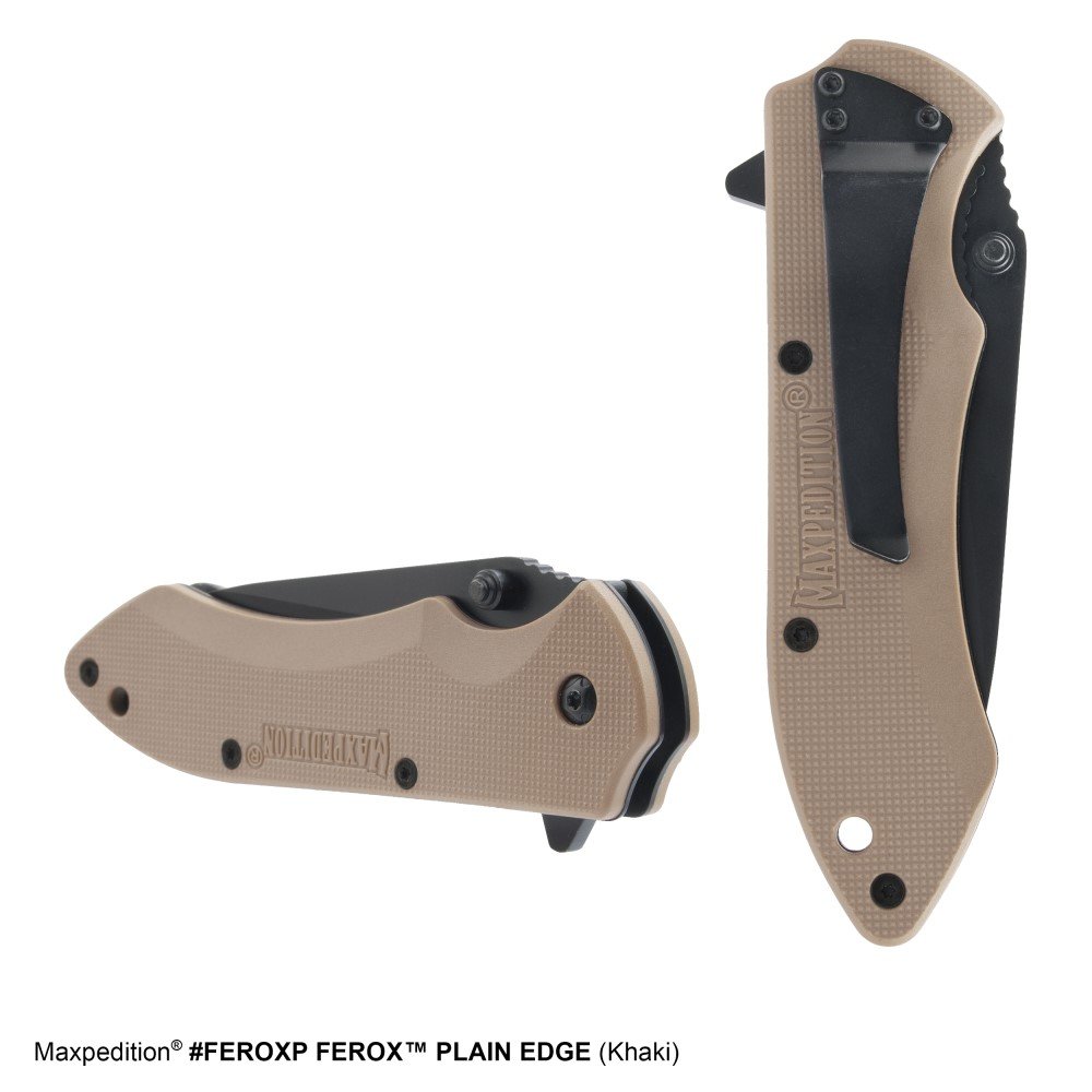 MAXPEDITION Gear Ferox Folding Knife - Tactical EDC Pocket Knife with Stainless Steel Blade for Outdoor Camping, Hiking & Survival Gear