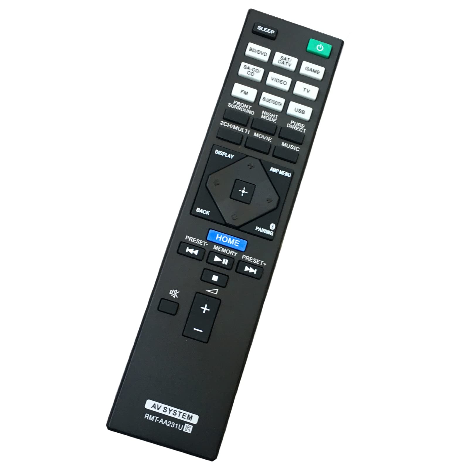 Universal Replacement Remote Control Compatible with Sony STR-DN1070 RMT-AA230U RMT-AA320U STR-DN1080 RMT-AA231U AV Receiver - Perfect for Home Theater & Entertainment Systems
