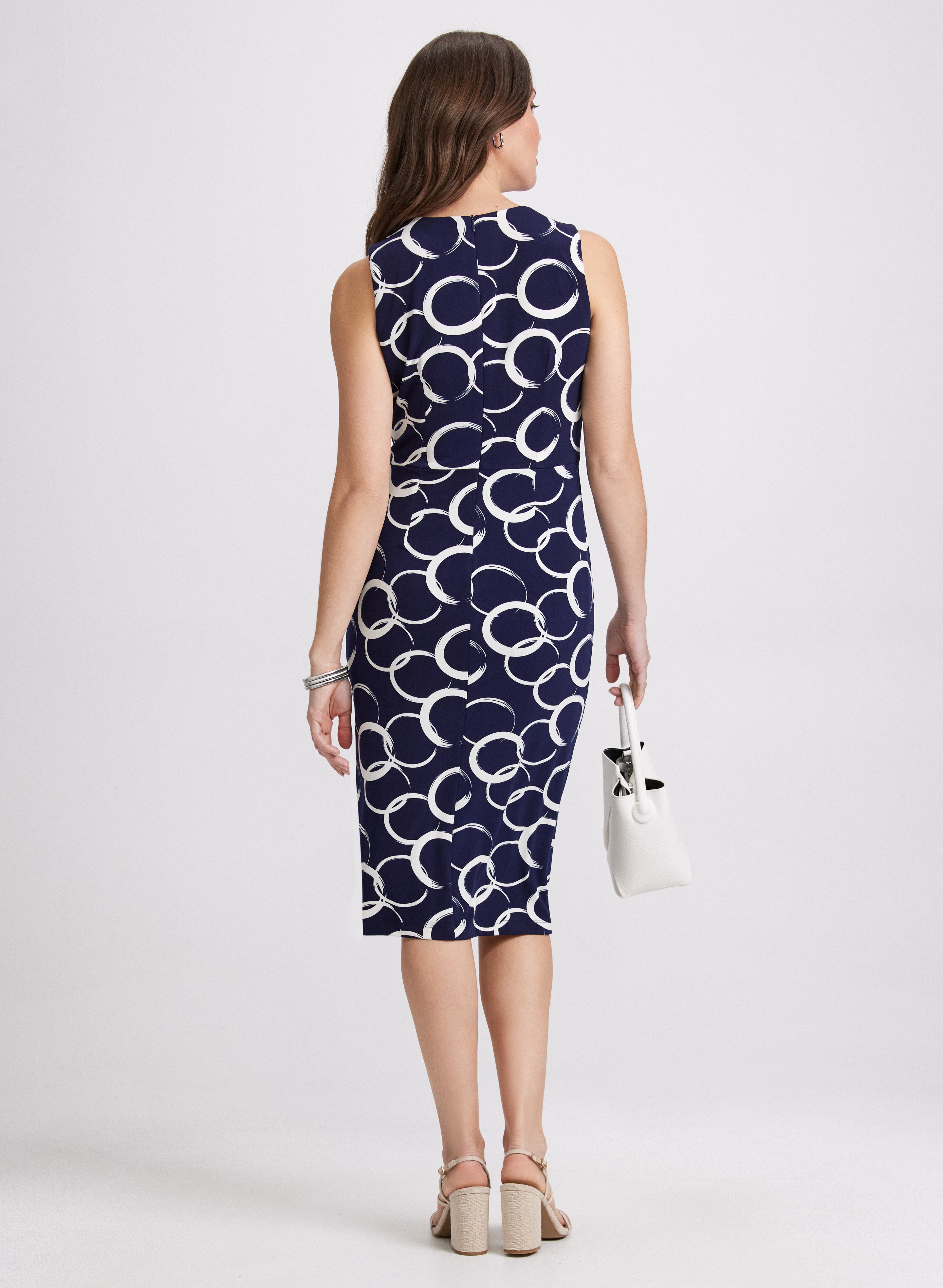 Elegant Floral Circle Print Dress for Women - Perfect for Summer Outfits, Beach Vacations & Casual Wear