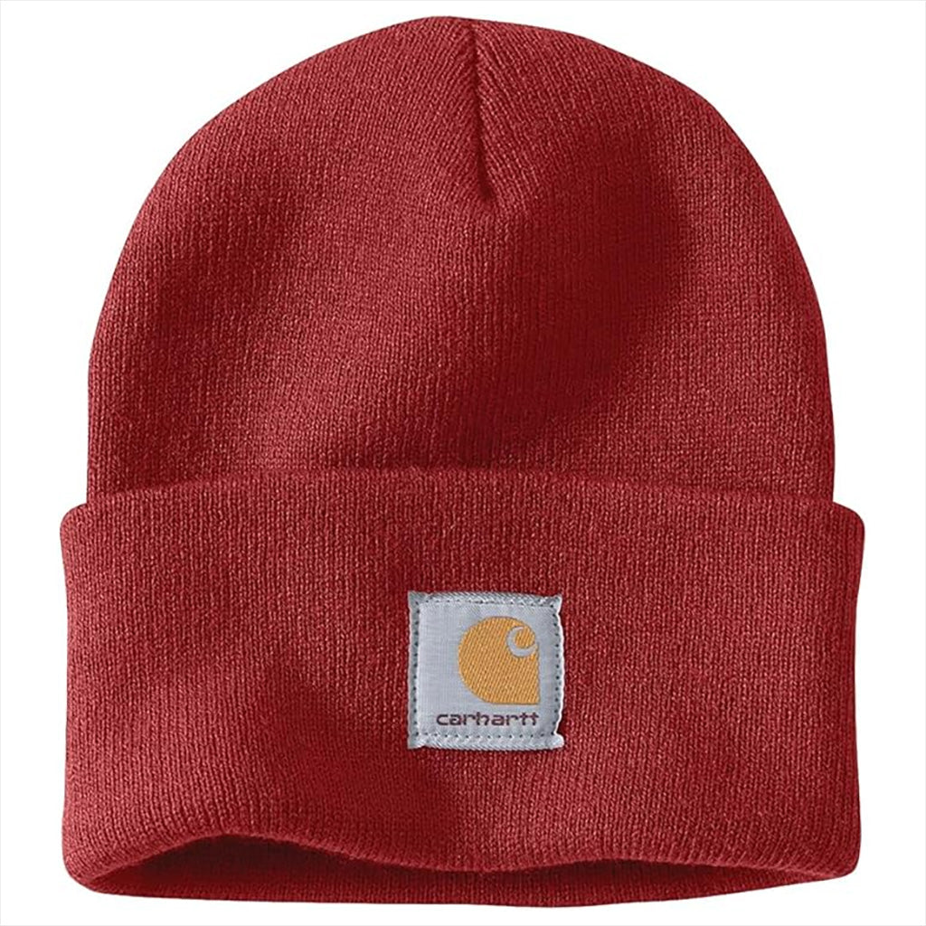 Carhartt Watch Beanie Hat for Men & Women - Warm Winter Knit Skull Cap with Built-in Watch Slot - Perfect for Outdoor Activities, Skiing, and Cold Weather
