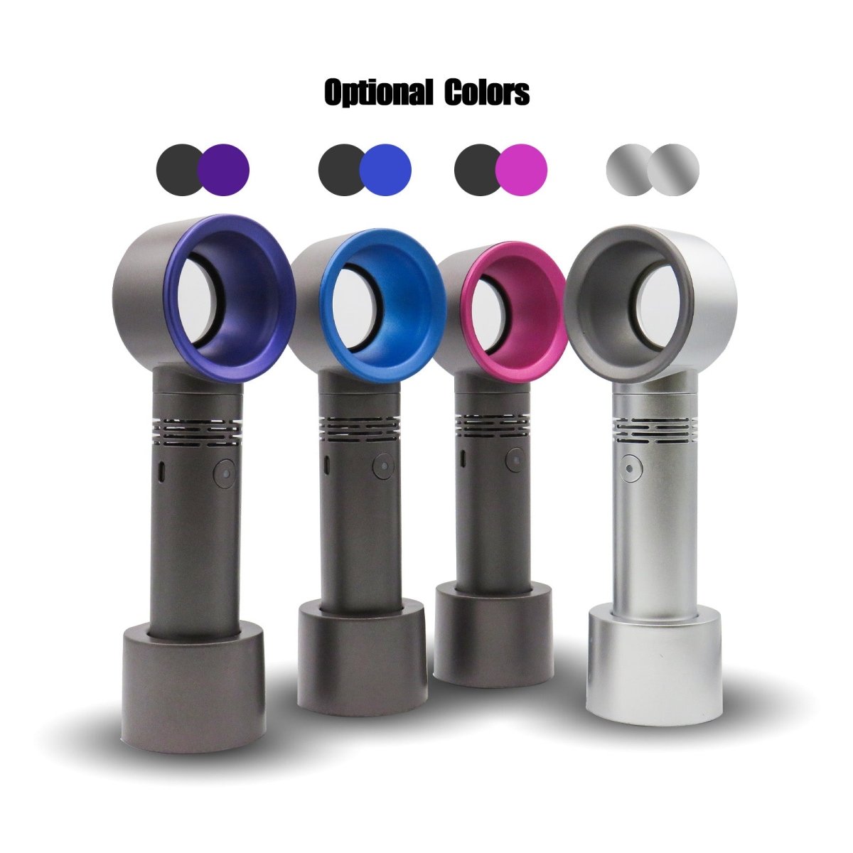 USB Rechargeable Portable Bladeless Fan - Handheld Cooling Fan for Travel, Office, and Outdoor Activities