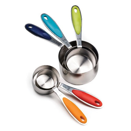 Premium Colorful Stainless Steel Measuring Cups Set - 7-Piece Kitchen Essentials for Baking & Cooking | Dishwasher Safe, Rust-Proof Measuring Tools for Dry & Liquid Ingredients