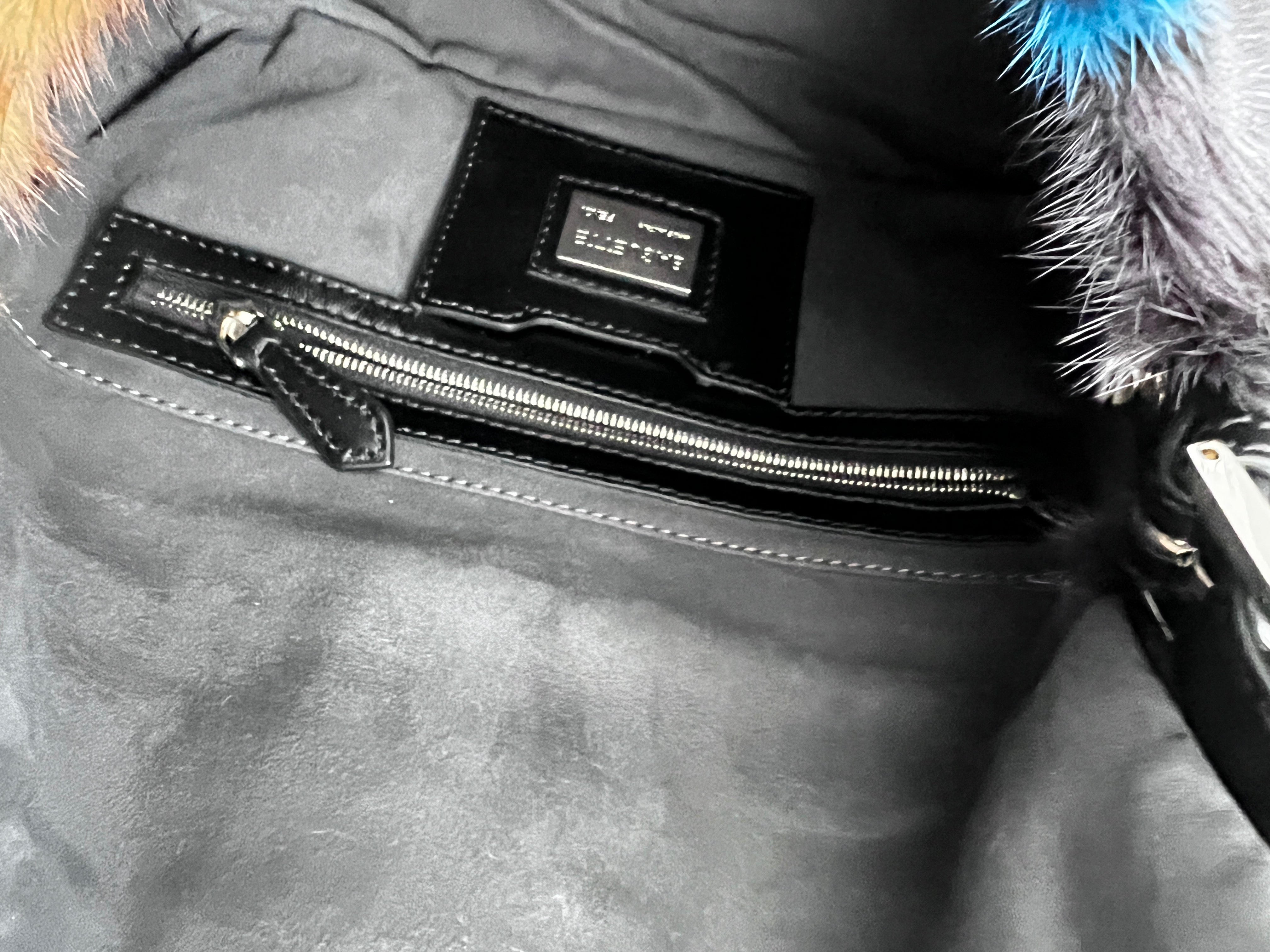 Fendi Mink Strip Baguette Bag - Luxury Designer Crossbody Purse for Women | Perfect for Evening Parties, Date Nights & Special Occasions