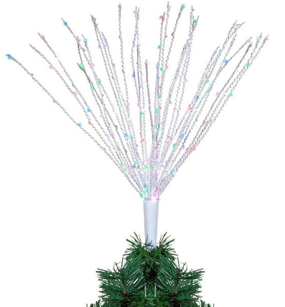 22 LED Starburst White and Blue Christmas Tree Topper - Perfect for Holiday Decorations, Xmas Tree Ornaments, and Festive Home Decor