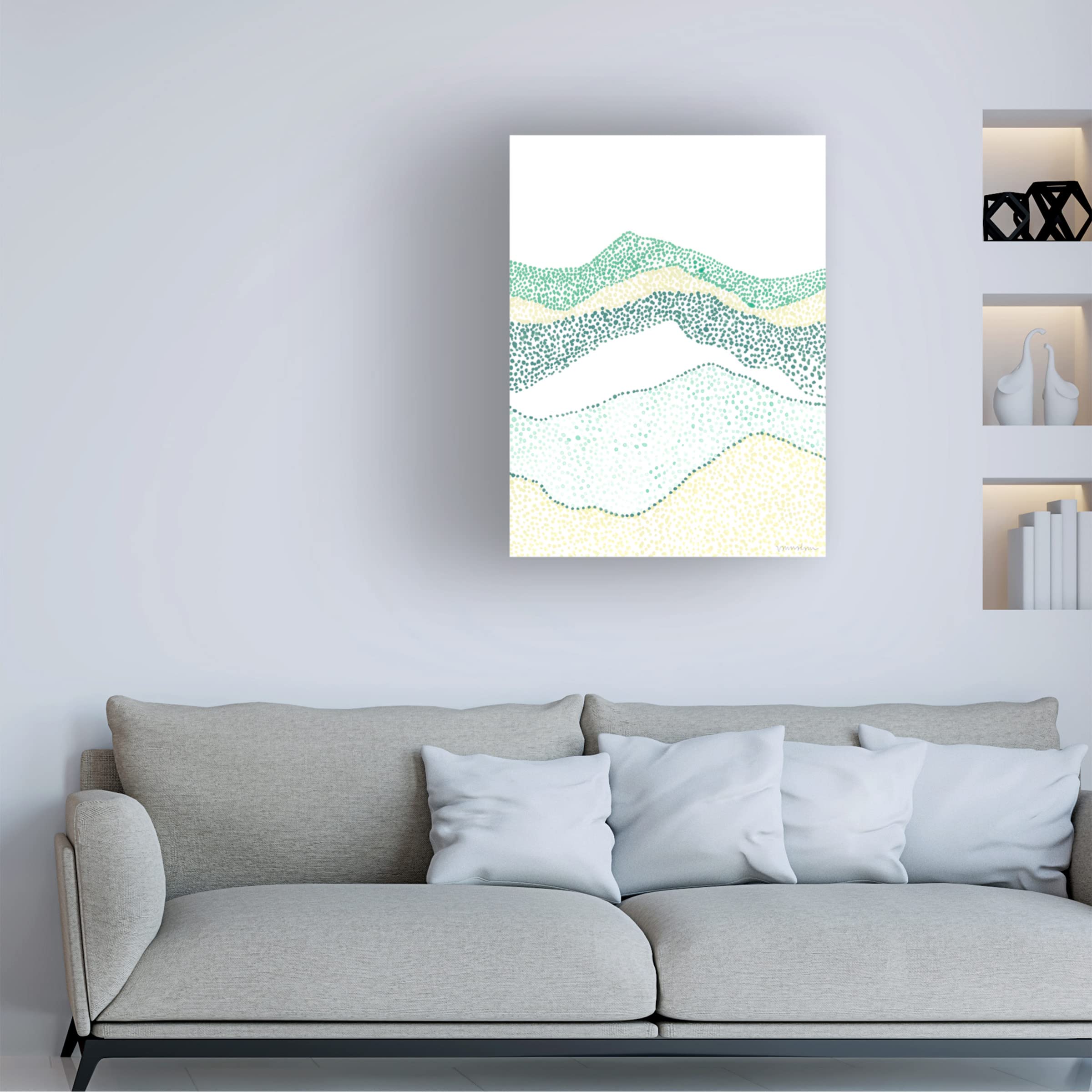 Trademark Fine Art 'Terra Dots I' Abstract Canvas Wall Art by Vanna Lam - Modern Home Decor for Living Room, Bedroom & Office