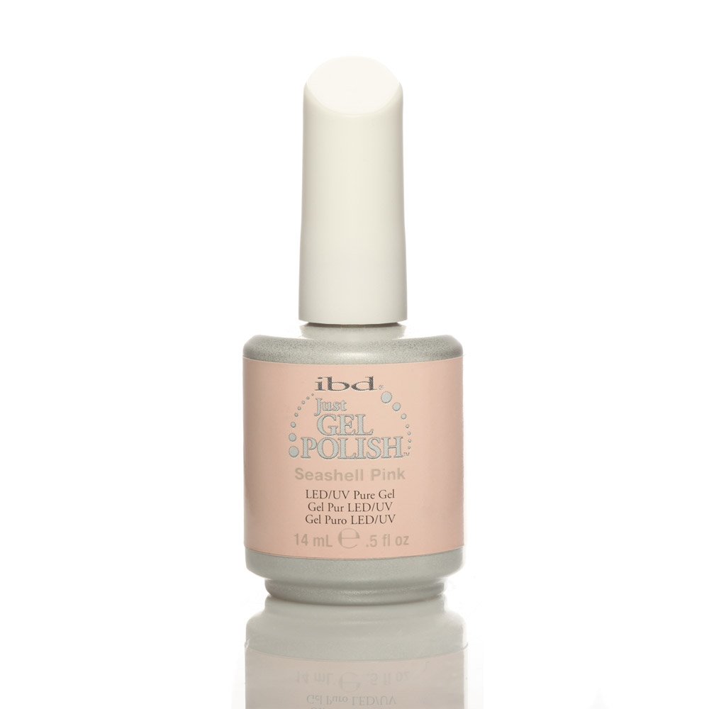 IBD Just Gel Polish - Seashell Pink Nail Lacquer | Long-Lasting UV/LED Gel Nail Polish for Manicures & Pedicures | Perfect for Weddings, Parties & Everyday Wear