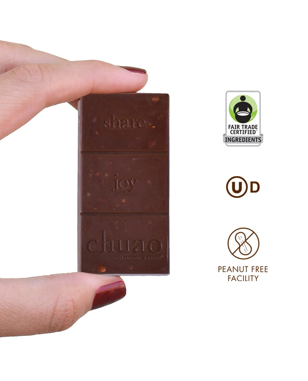 Chuao Chocolatier Pretzel Toffee Twirl Gourmet Dark Chocolate Mini Bars 100-Pack (0.39 oz Each) | Perfect for Gift Baskets, Birthdays, Thank You Gifts & Care Packages | Indulgent Snack for Parties, Office Treats & Holiday Celebrations