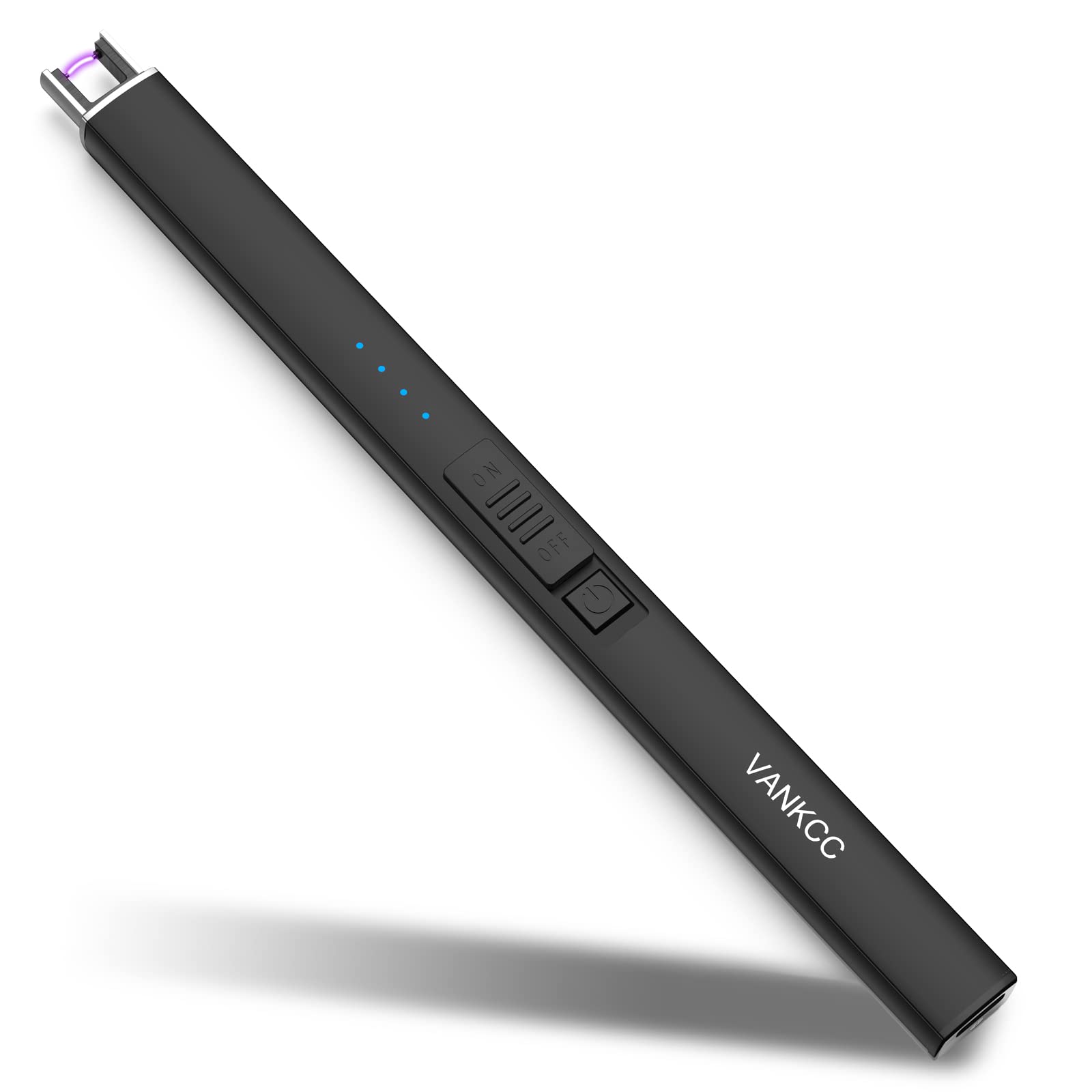 VANKCC Rechargeable Electric Lighter - USB Charging Windproof Flameless Arc Lighter with Safety Lock for Candles, Camping, BBQs & Outdoor Activities | Perfect for Home, Travel & Emergency Use