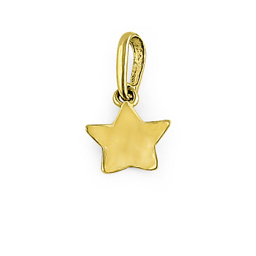 14K Solid Yellow Gold Star Charm Pendant Necklace for Women - Perfect for Everyday Wear, Gifts & Special Occasions