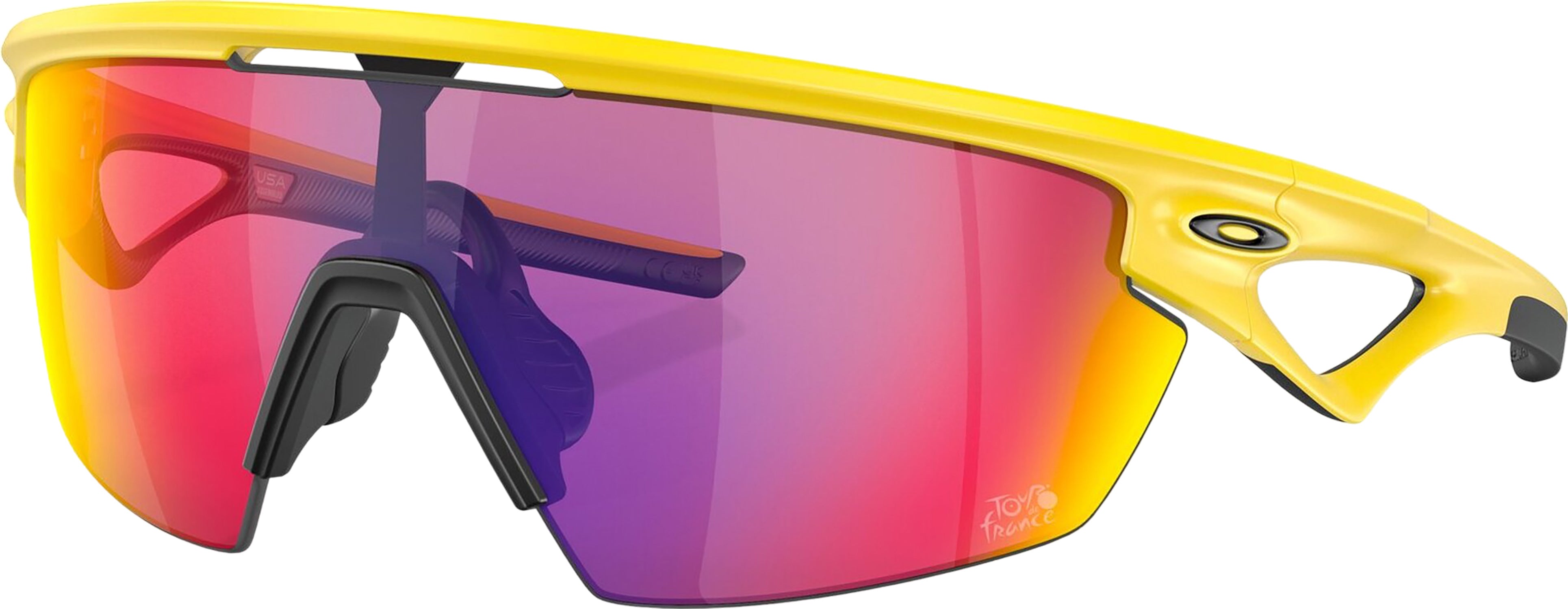 2024 Tour De France Sphaera Sunglasses - Matte Yellow Frame with Prizm Road Lens - Unisex Cycling Glasses for Road Biking & Outdoor Sports