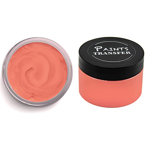 Chalk Paste Paint for Stencils - Permanent Fabric Ink for DIY Crafts, Home Decor, and Clothing Customization - Coral Color