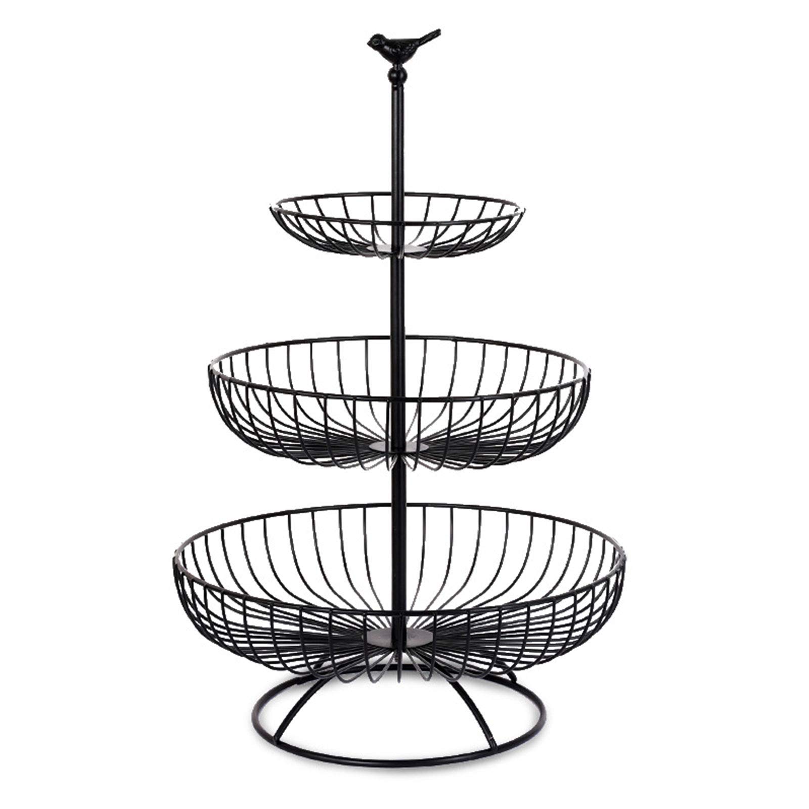 3-Tier Stackable Fruit Bowl Set - Multi-Layer Serving Tray for Fruits, Snacks, Candy & Nuts - Perfect for Party Platters, Kitchen Counter Display & Dining Table Decor