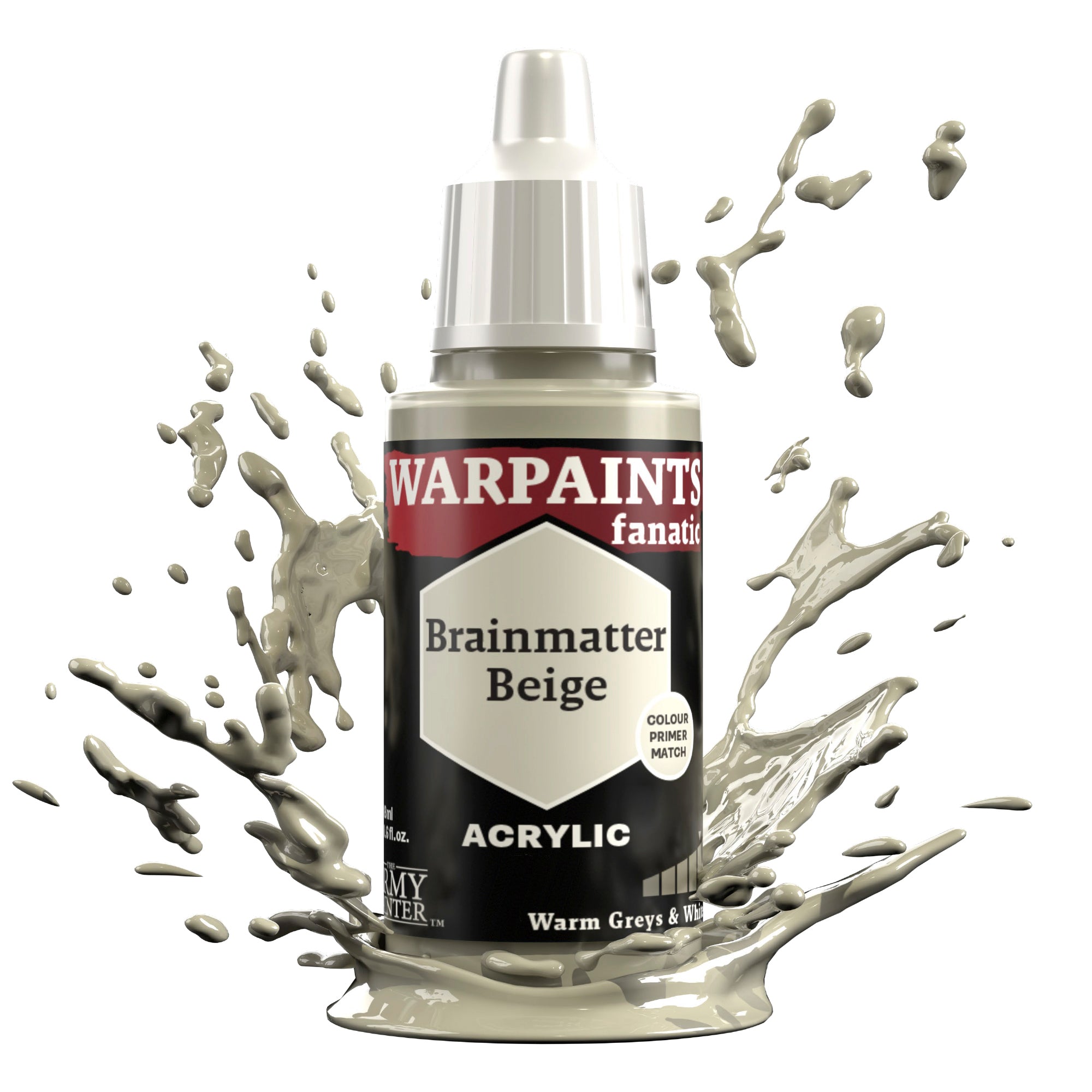 Warpaints Fanatic: Brainmatter Beige - Professional Miniature Painting Acrylic Paint for Tabletop Gaming & Model Kits | Perfect for Warhammer, D&D, and Scale Models
