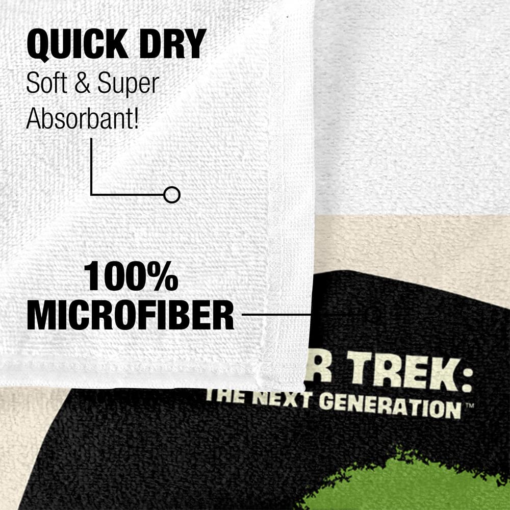 Star Trek TNG Season 3 Episode 7 Beach Towel - 30x60 Inches Large Microfiber Quick-Dry Towel for Pool, Beach & Gym - Officially Licensed Star Trek Merchandise
