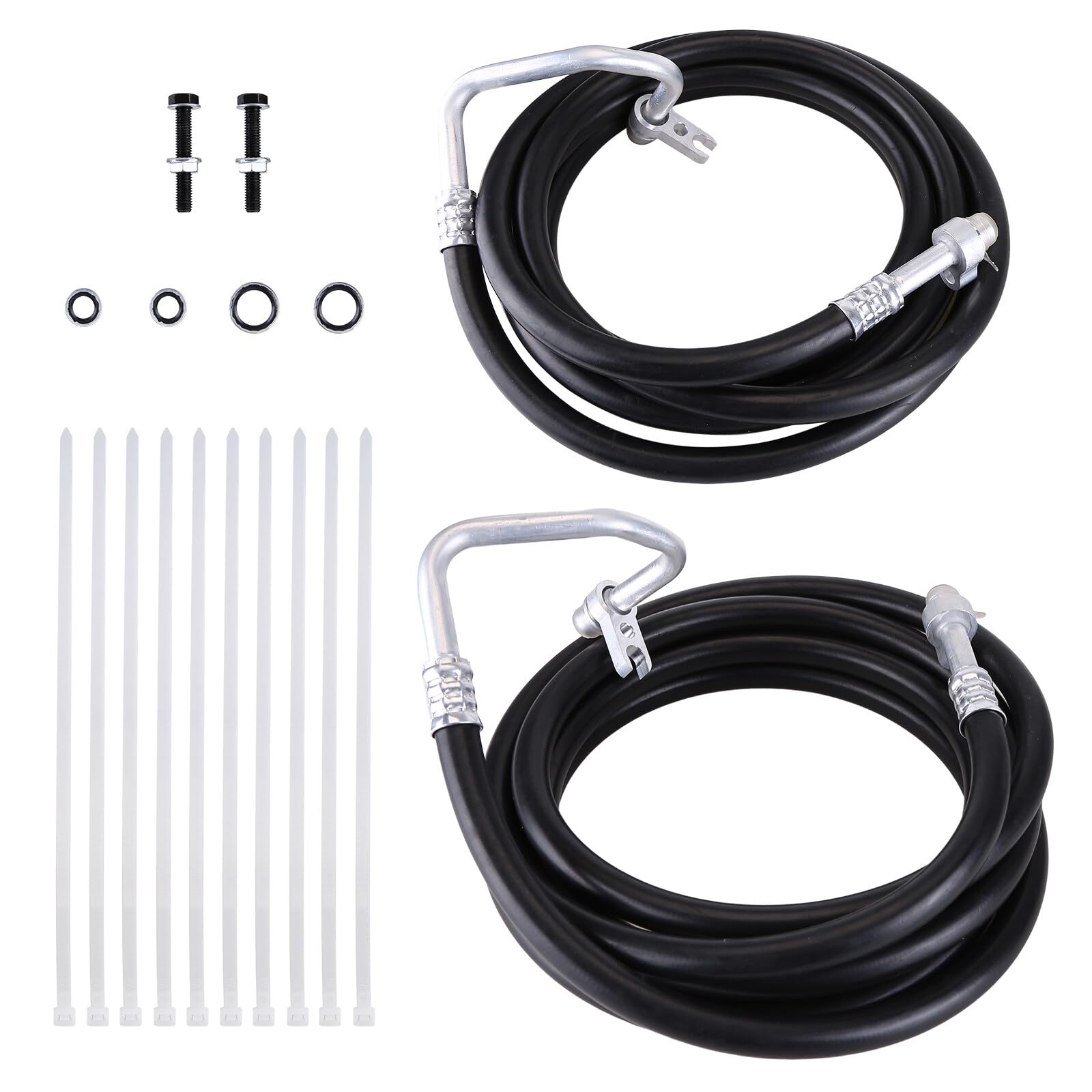 2007-2014 Chevy Suburban/Escalade ESV/Yukon XL Rear AC Hose Line Kit - High & Low Pressure Rubber AC Hose Set for Rear Auxiliary Air Conditioning System | Perfect for AC Repair & Maintenance in SUVs