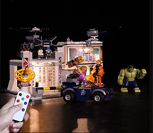 Remote Control Light Kit for Lego Avengers Compound Battle 76131 - Compatible with Lego Sets (Not Included) - Enhance Your Superhero Display for Home Decoration & Collectible Showcase