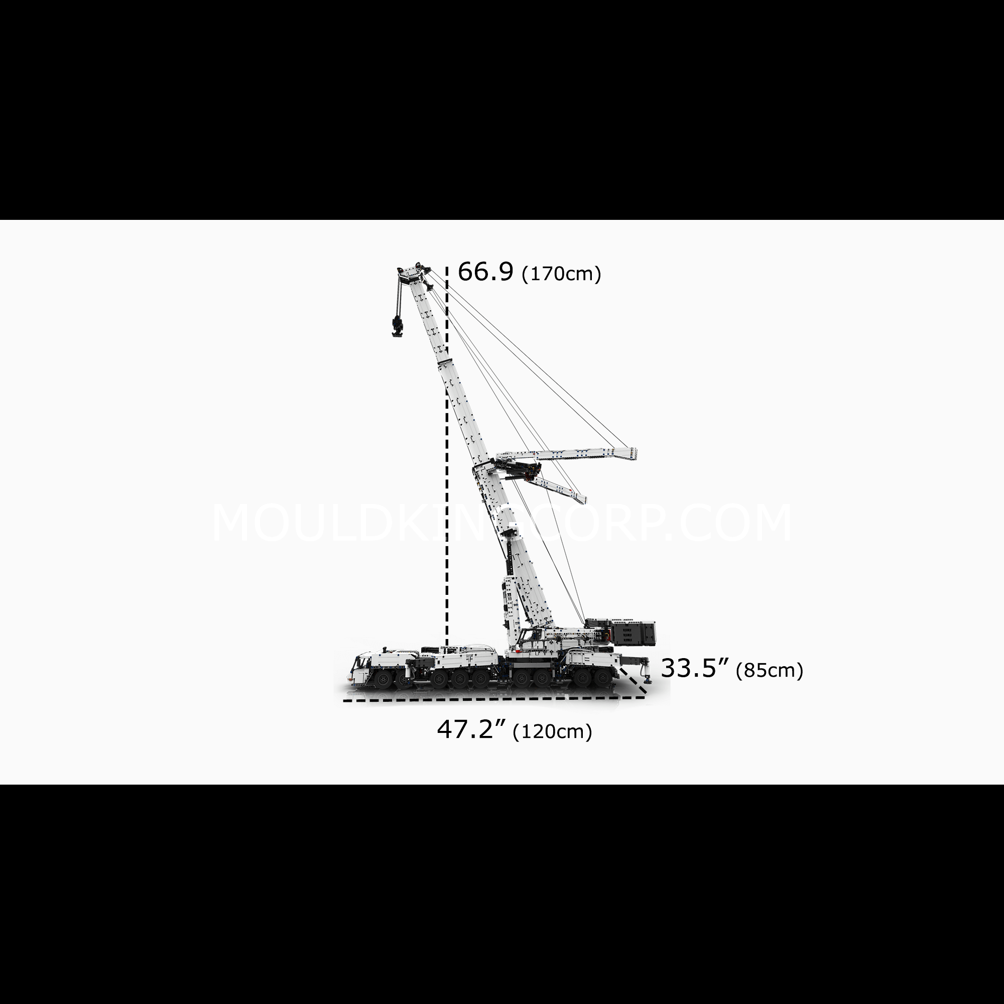 Mould King 17007 Ultimate Liebherr LTM 1120 Remote Control Crane Building Kit - 8506 Piece Technic Construction Set for Adults & Teens | STEM Toy, Engineering Model, Collector's Display, Birthday Gift for Boys & Girls | DIY Assembly Project for Home & Office Decor